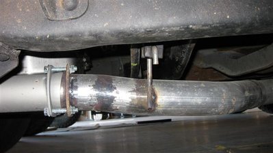 I had to pie cut (S shape) the drivers side tube to clear the transmission mount cross member. I bet 2 1/2&quot; pipe would have fit fine.