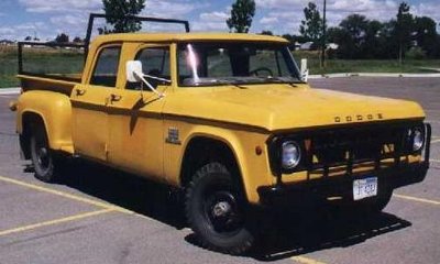 On old picture of my '69 W200 CrewCab (ex USAF); /6 4-spd has been all over Montana hunting &amp; fishing