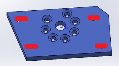 RED = Oblong holes to account for variance in a person's frame holes.