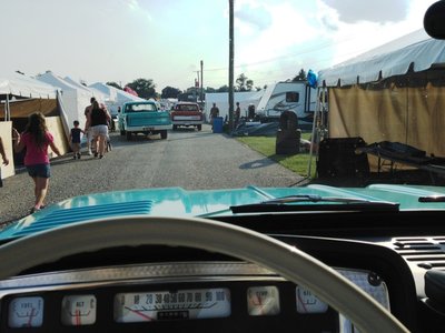 we had to move the trucks around so I took a rare picture (kenny exilines truck is on the far left behind a tent)