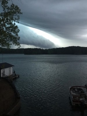 Storm as it rolled in over the lake