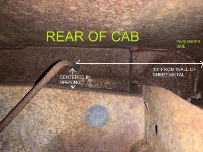 underneath 1968 D100 cab