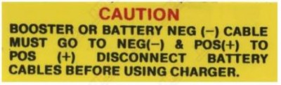 DD350 Battery Warning - Top Right Side Core Support