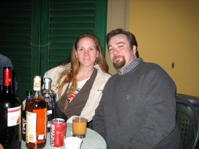 my wife and I getting trashed in Italy, 2006