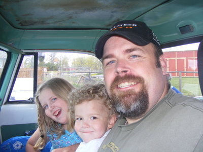 Here's a shot of me and my kids in the '71 during the summer.