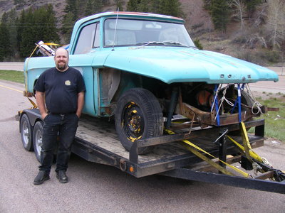 Here's a shot of me with the 67 on the way home from Helena.