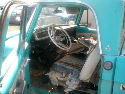 The inside of the '67 was just nasty. I did have to spend a long time cleaning seat foam off me when I got in here.