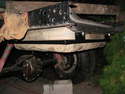 Here you can see how low it hangs in reference to the spring hanger