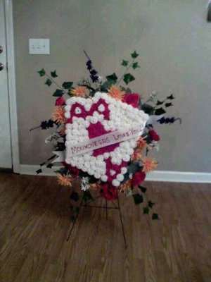 Funeral arrangement that I made for a poker buddy that passed away.