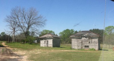 The smoke houses that are donating the wood for the walls.