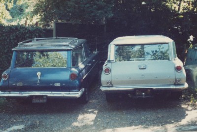 This blue one was my Dad's car. <br />With the wind deflectors and losing the rack Azrael was a much more handsome car.