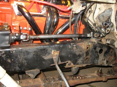 Here is the shaft in place. I plug welded it to the splined section at the rear, and plug welded it and face welded it to the u-joint at the front. It's not going anywhere.